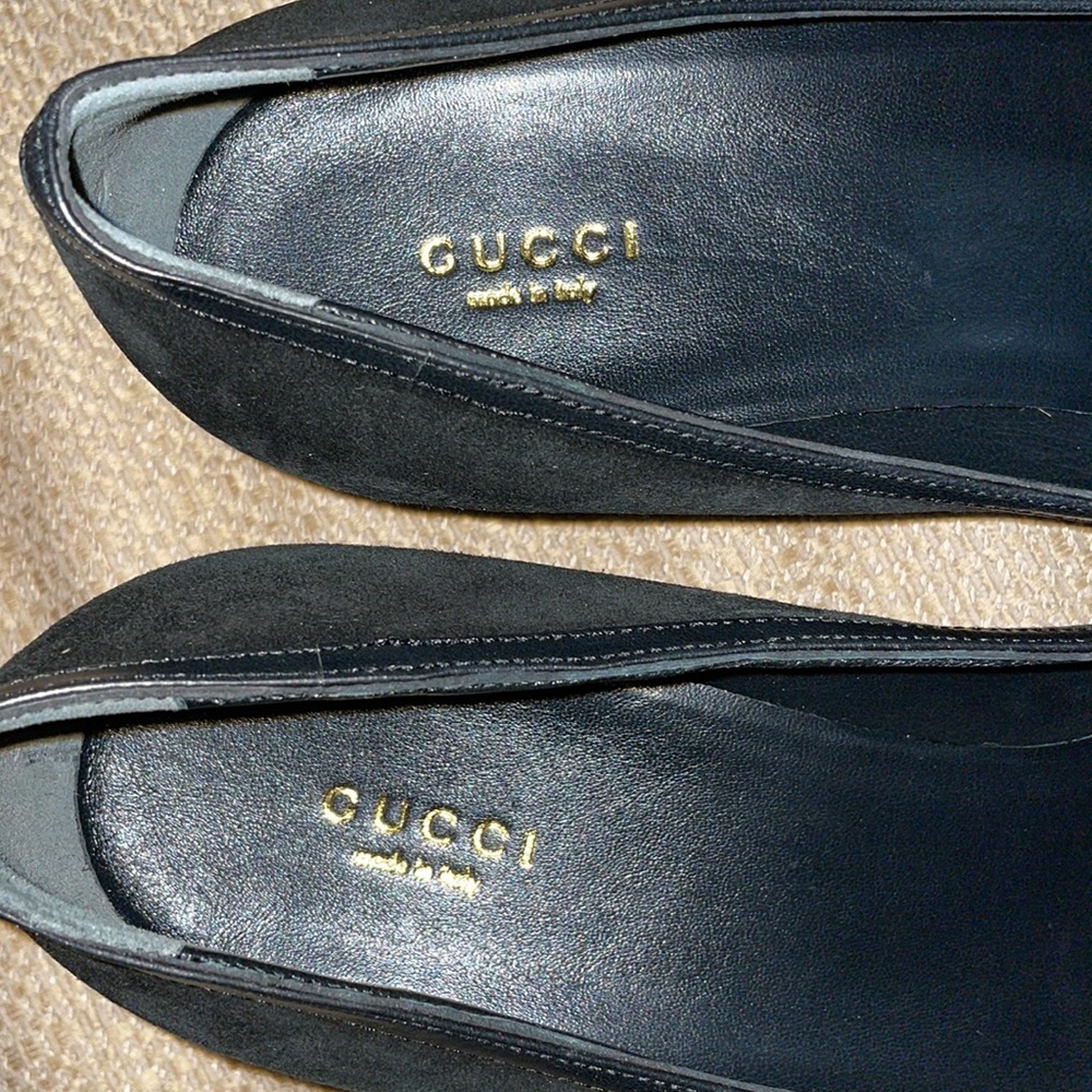 New Authentic gucci Horsebit suede heel - Picture 2 of 16